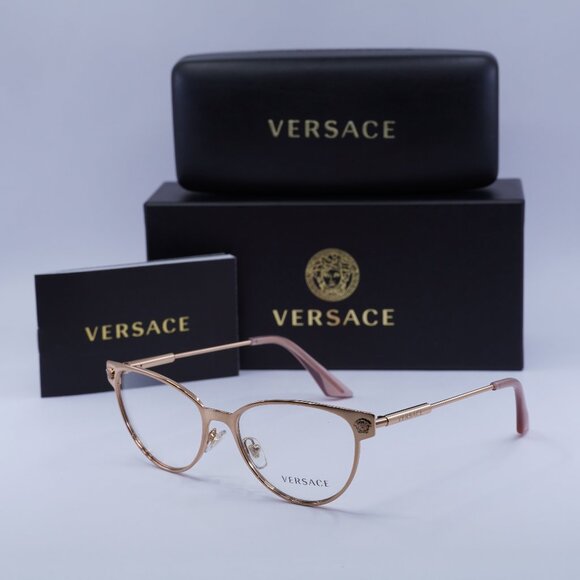 Final Price! Versace VE1277 1412 Gold Eyeglasses 54mm